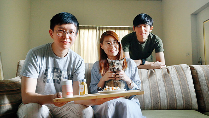 好味小姐創辦人：陳璻安（中）、黃奕傑（左）、尤葦帆（右）